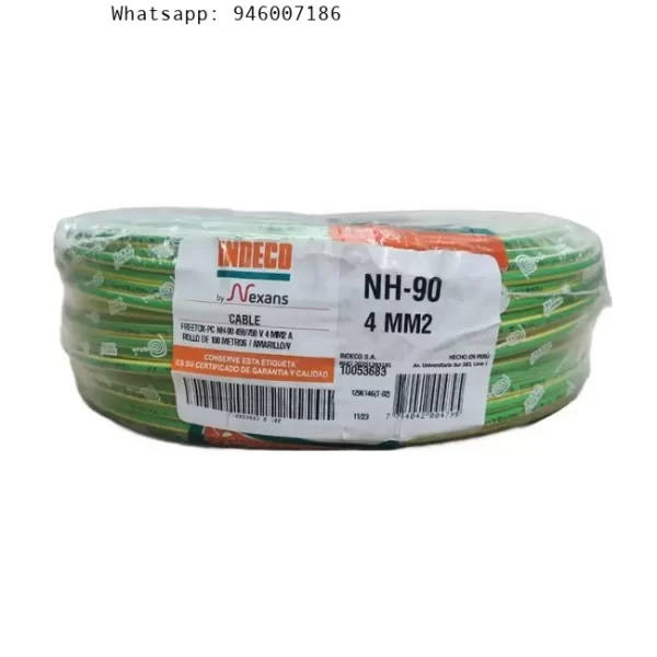 Cable Freetox-pc Nh90 450/750v 4mm2 A/v R100 Indeco